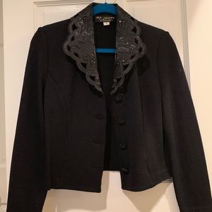 St. John black jacket with Swarovski crystals